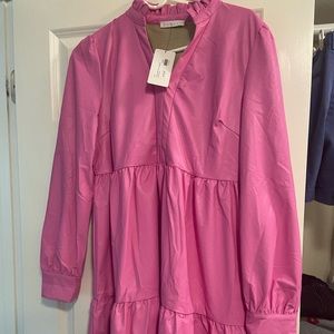 Karlie Pink Vegan Leather Dress NWT